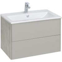 Тумба под раковину Aquaton Сохо 75 1A258101AJ9A0 подвесная Слэйт Галька серая — фото 1, Тумбы под раковину