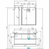 Тумба с раковиной Aquaton Терра 105 1A2469K2TEKA0 подвесная Дуб кантри Антрацит — фото 10, Тумбы с раковиной