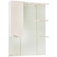 Зеркало со шкафом Bellezza Эйфория 80 L 4619113002076 с подсветкой Бежевое — фото 1, Зеркальные шкафы в ванную