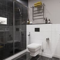 Душевая дверь STWORKI Стокгольм 90 3GW203TTKK000 профиль Хром матовый стекло прозрачное — фото 9, Раздвижные душевые двери