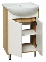 Тумба под раковину Runo Эко 50 00000001142 Белая Лиственница — фото 4, Тумбы под раковину