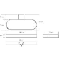 Полотенцедержатель Bemeta Organic 157104061 Хром — фото 3, Полотенцедержатели