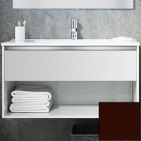 Тумба с раковиной SanVit Контур 75 kkont075 в цвете Ral подвесная Шоколад — фото 1, Тумбы с раковиной