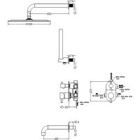 Душевая система Boheme Uno 464-2-G Золото — фото 2, Душевое оборудование. Душевая программа