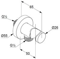 Шланговое подключение Kludi A-Qa 6054739-00 Черное матовое — фото 2, Шланговые подключения