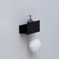 Металлическая полка Aquanet Магнум 20 Черная матовая арт-274190 — фото 3, Полки для ванной и душа