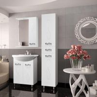 Товар: Зеркало со шкафом Style Line Венеция 65 С с подсветкой Белый глянец - фото 2 Зеркало со шкафом Style Line Венеция 65 С с подсветкой Белый глянец — фото 2, Мебель для ванной