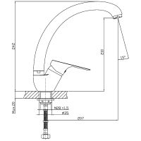 Товар: Смеситель для кухни Orange Dia M45-002cr Хром - фото 8 Смеситель для кухни Orange Dia M45-002cr Хром — фото 8, Смесители