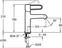 Смеситель для раковины Jacob Delafon Odeon Rive Gauche Черный матовый арт-E21029-BL-BL — фото 2, Смесители для раковины