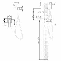 Гигиенический душ со смесителем Abber Daheim AF8225 Хром — фото 4, Гигиенические души