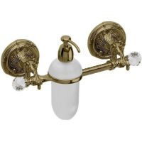 Полотенцедержатель c дозатором для жидкого мыла Art&Max Barocco Crystal AM-2057D-Br-C Бронза — фото 1, Дозаторы