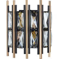 Настенный светильник Artelamp Alruba A1043AP-2BK Прозрачный Черный — фото 1, Светильники