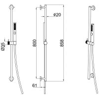 Товар: Душевой гарнитур Allen Brau Priority 5.31010-31 Черный матовый - фото 3 Душевой гарнитур Allen Brau Priority 5.31010-31 Черный матовый — фото 3, Душевые гарнитуры