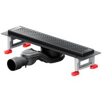 Душевой лоток AM.PM MasterFlow 40 W01SC-P11-040-01BM с Черной матовой решеткой Cut Gradient — фото 1, Душевые лотки