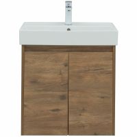 Тумба с раковиной Aquanet Nova Lite 60 302525 подвесная Дуб рустикальный — фото 2, Тумбы с раковиной