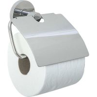 Держатель туалетной бумаги Nofer Niza 16858.B с крышкой Хром — фото 1, Держатели туалетной бумаги