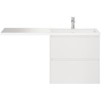 Товар: Тумба с раковиной Creto Cafor 130 R 19-W130R подвесная Белый глянец - фото 3 Тумба с раковиной Creto Cafor 130 R 19-W130R подвесная Белый глянец — фото 3, Мебель для ванной