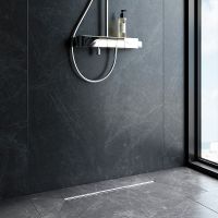 Душевой лоток AM.PM MasterFlow 60 W01SC-S11-060-05SB с решеткой Хром матовый Slim line — фото 9, Душевые лотки