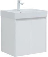 Тумба под раковину Aquanet Nova Lite 60 298847 подвесная Белая глянцевая — фото 8, Мебель для ванной