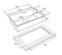 Кухонная мойка Paulmark Kroner 75 PM217551-BG Брашированное золото — фото 3, Кухонные мойки
