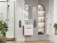 Товар: Тумба с раковиной Misty Сканди 50 УТ000023182 подвесная Белый Дуб крафт золотой Антрацит - фото 7 Тумба с раковиной Misty Сканди 50 УТ000023182 подвесная Белый Дуб крафт золотой Антрацит — фото 7, Мебель для ванной