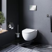 Комплект унитаза с инсталляцией AM.PM Awe FlashClean IS49051.111700 с сиденьем Микролифт и клавишей смыва Хром — фото 7, Комплекты унитаз + инсталляция