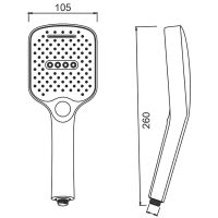 Ручной душ Splenka S450.53 Хром — фото 3, Лейки для душа