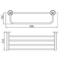Полка для полотенец D-Lin D250111 Черная матовая — фото 2, Полки для полотенец