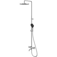 Душевая система Whitecross Y brushed nickel Y1234TOPNIB с термостатом Брашированный никель — фото 1, Душевое оборудование. Душевая программа