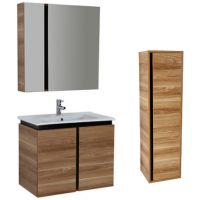 Зеркальный шкаф Creavit Verti 80 VE1080.00.VV с подсветкой Орех — фото 2, Мебель для ванной