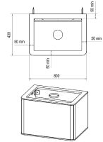 Комплект мебели для ванной STWORKI Ноттвиль 80 414407 подвесной Белый матовый — фото 11, Комплекты мебели для ванной