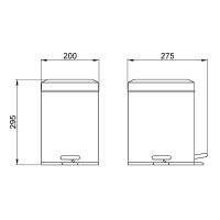 Ведро для мусора Nofer 09111.06.B Хром — фото 2, Мусорные ведра