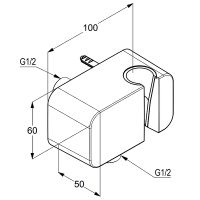 Шланговое подключение Kludi A-Qa 6556005-00 Хром — фото 2, Шланговые подключения