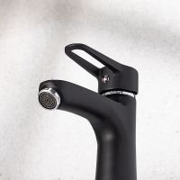 Смеситель для раковины Ростовская Мануфактура Сантехники SL77BL-001F Черный — фото 5, Смесители