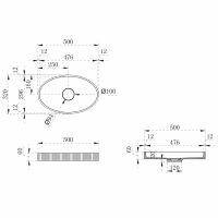 Раковина-чаша Abber Stein 50 AS2603 Белая — фото 5, Раковины накладные