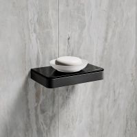 Мыльница Lemark Glass Line 9742039 Черная матовая — фото 2, Мыльницы