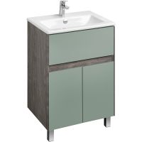 Тумба под раковину Aquaton Форест 60 1A278201FR9C0 Дуб рошелье Сумеречный голубой — фото 1, Тумбы под раковину