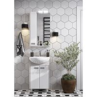 Товар: Тумба под раковину Aquaton Бекка PRO 50 1A210801BAC20 Белый Дуб сомерсет - фото 5 Тумба под раковину Aquaton Бекка PRO 50 1A210801BAC20 Белый Дуб сомерсет — фото 5, Мебель для ванной