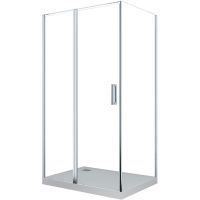 Душевой уголок Ceruttispa Victoria 120x90 7742 профиль Хром стекло прозрачное — фото 2, Прямоугольные душевые уголки