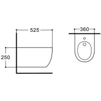 Биде Aquatek Европа New AQ1006-00 подвесное Белое — фото 3, Биде подвесные