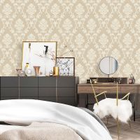 Обои Bernardo Bartalucci Palazzo Винил на флизелине (1,06*10,05) Бежевый, Дамаск арт-5045-3 — фото 2, Обои для стен