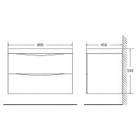 Тумба под раковину BelBagno Marino 80 MARINO-800-2C-SO-WO-P подвесная Rovere Bianco — фото 4, Тумбы под раковину