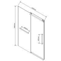 Душевая дверь Vincea Como Soft 130 VDS-1CS130CLB профиль Черный стекло прозрачное — фото 12, Душевые двери в нишу