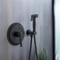 Гигиенический душ со смесителем Aquatek Классик AQ1519MB Черный матовый — фото 1, Гигиенические души