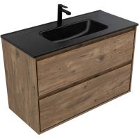 Тумба под раковину Aquanet Милан 100 336380 подвесная Дуб рустикальный — фото 6, Мебель для ванной