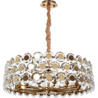 Люстра Divinare Amalthea 7202/17 LM-12 Прозрачная Латунь — фото 1, Люстры