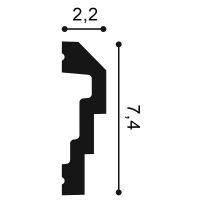 Молдинг Orac Decor P7070 2000x74x22 мм — фото 2, Молдинги