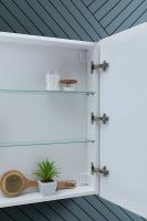 Зеркальный шкаф Aquanet Оптима 80 311862 с подсветкой Белый — фото 12, Мебель для ванной