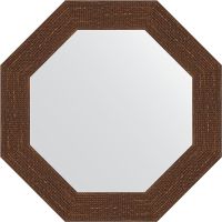 Зеркало Evoform Octagon 53х53 BY 3739 в багетной раме - Мозаика античная медь 70 мм — фото 1, Мебель для ванной