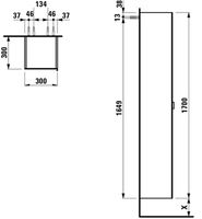 Шкаф пенал Laufen Val 30 4.1090.1.160.100.1 подвесной Белый матовый — фото 3, Мебель для ванной